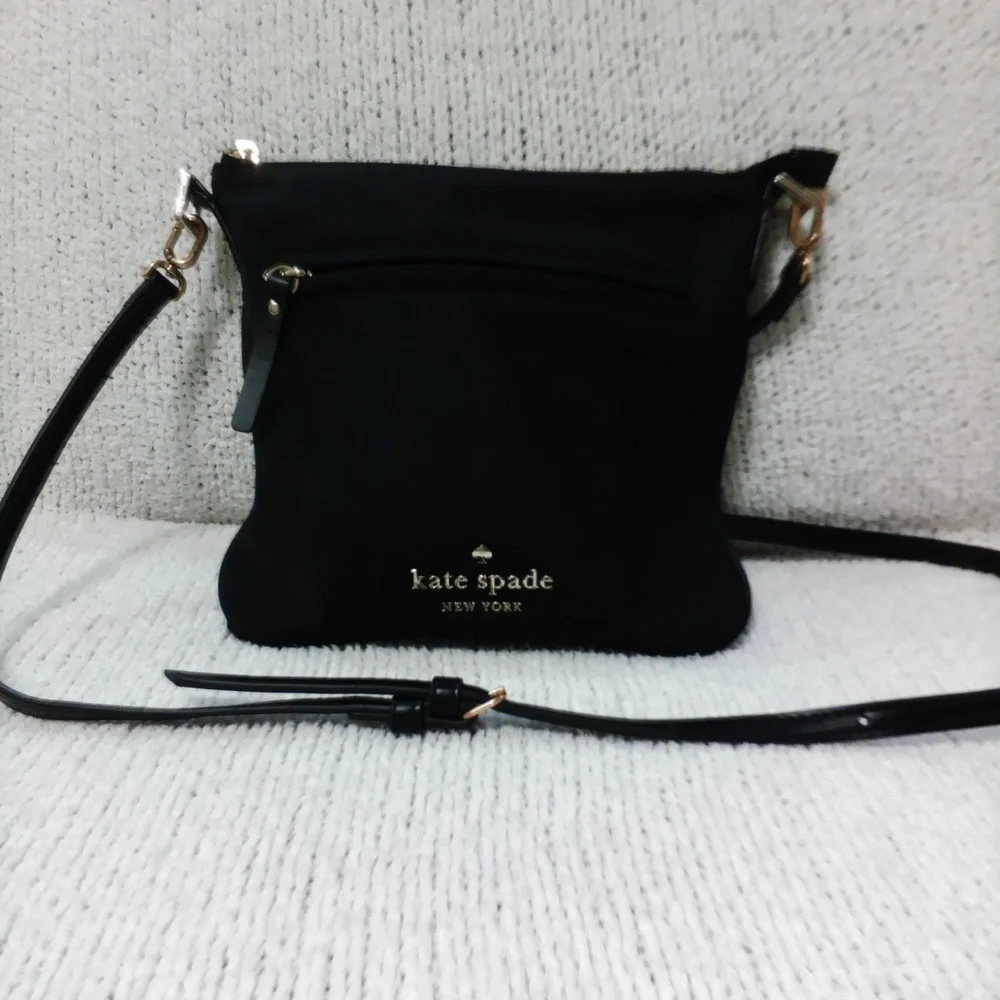 Kate Spade Elegant Black Nylon Crossbody Bag - Picture 1 of 7